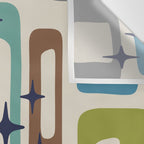 Retro Mid Century Modern Abstract Pattern 224 Atomic Googie Wall Tapestry Gallery Image 3