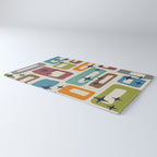 Retro Mid Century Modern Abstract Pattern 224 Atomic Googie Rug Gallery Image 3