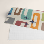 Retro Mid Century Modern Abstract Pattern 224 Atomic Googie Wrapping Paper Gallery Image 2