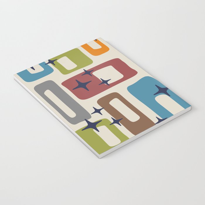 Retro Mid Century Modern Abstract Pattern 224 Atomic Googie Notebook Gallery Image 3