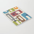Retro Mid Century Modern Abstract Pattern 224 Atomic Googie Notebook Gallery Image 3