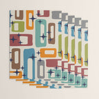 Retro Mid Century Modern Abstract Pattern 224 Atomic Googie Wrapping Paper Gallery Image 3