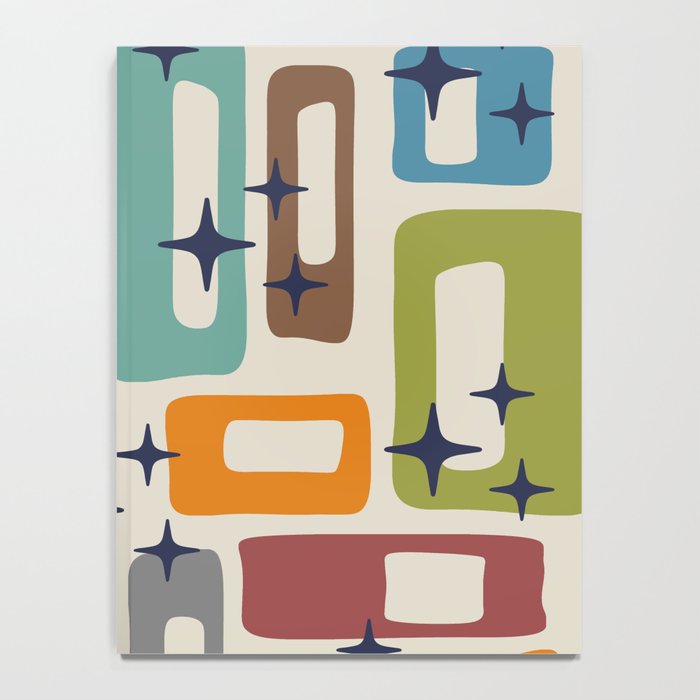 Retro Mid Century Modern Abstract Pattern 224 Atomic Googie Notebook Gallery Image 4