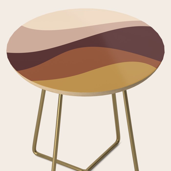 Abstract Color Waves III Desert Tones Side Table Gallery Image 2
