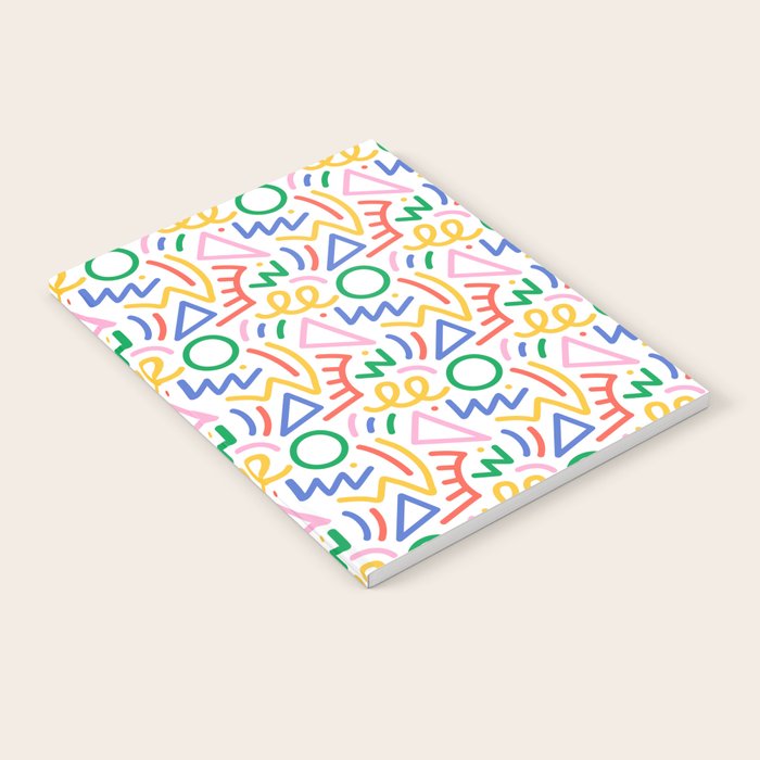 Fun colorful abstract line doodle art pattern Notebook Gallery Image 2