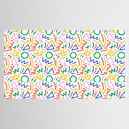 Fun colorful abstract line doodle art pattern Tablecloth Gallery Image 2