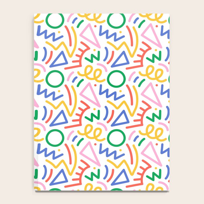 Fun colorful abstract line doodle art pattern Notebook Gallery Image 4