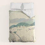 Anna Mary Robertson 'Grandma' Moses To Grandma's House We Go on Thanksgiving Day Folk Art Comforter Gallery Image 6