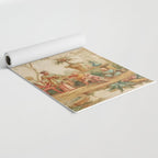 Antique 18th Century Chinoiserie Scene Jean Baptiste Pillement Yoga Mat Gallery Image 2