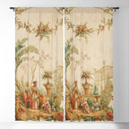 Antique 18th Century Chinoiserie Scene Jean Baptiste Pillement Window Curtain Gallery Image 5