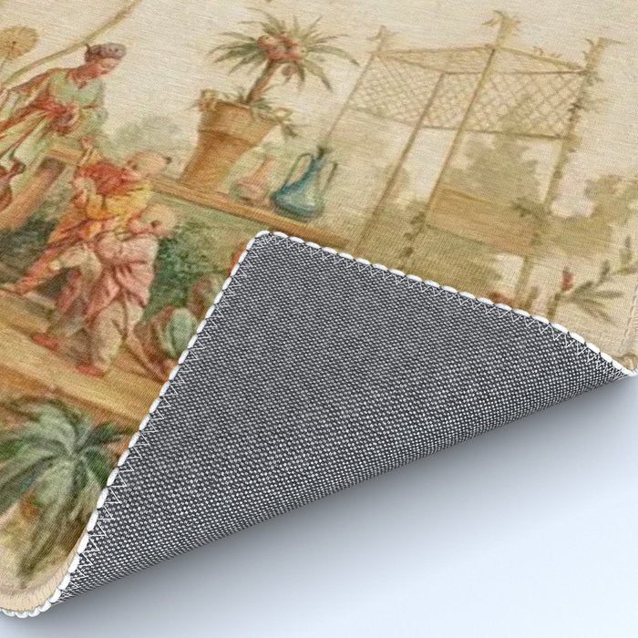 Antique 18th Century Chinoiserie Scene Jean Baptiste Pillement Rug Gallery Image 4
