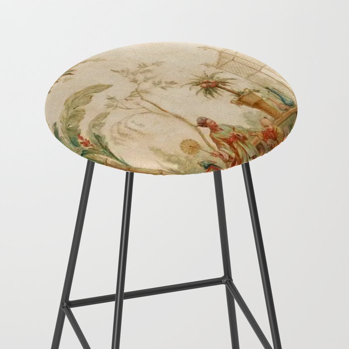 Antique 18th Century Chinoiserie Scene Jean Baptiste Pillement Stool Gallery Image 2