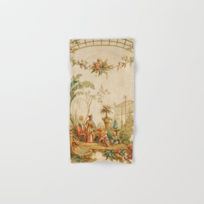 Antique 18th Century Chinoiserie Scene Jean Baptiste Pillement Bath Towel Gallery Image 1