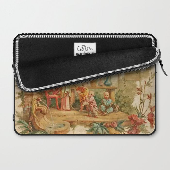 Antique 18th Century Chinoiserie Scene Jean Baptiste Pillement Laptop Sleeve Gallery Image 2