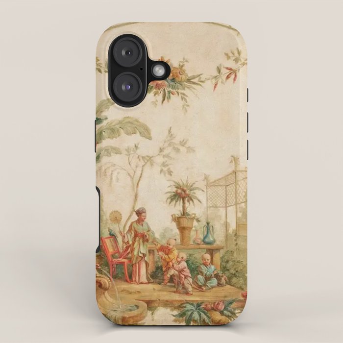 Antique 18th Century Chinoiserie Scene Jean Baptiste Pillement iPhone Case Gallery Image 1