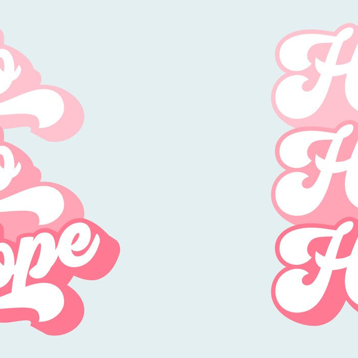 Retro Christmas Pun 'Ho Ho Hope' #positivevibes #Pink Coffee Mug Gallery Image 2