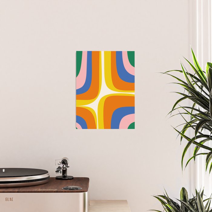 Colorful Abstract Retro Groove Pop Pattern Poster Gallery Image 2