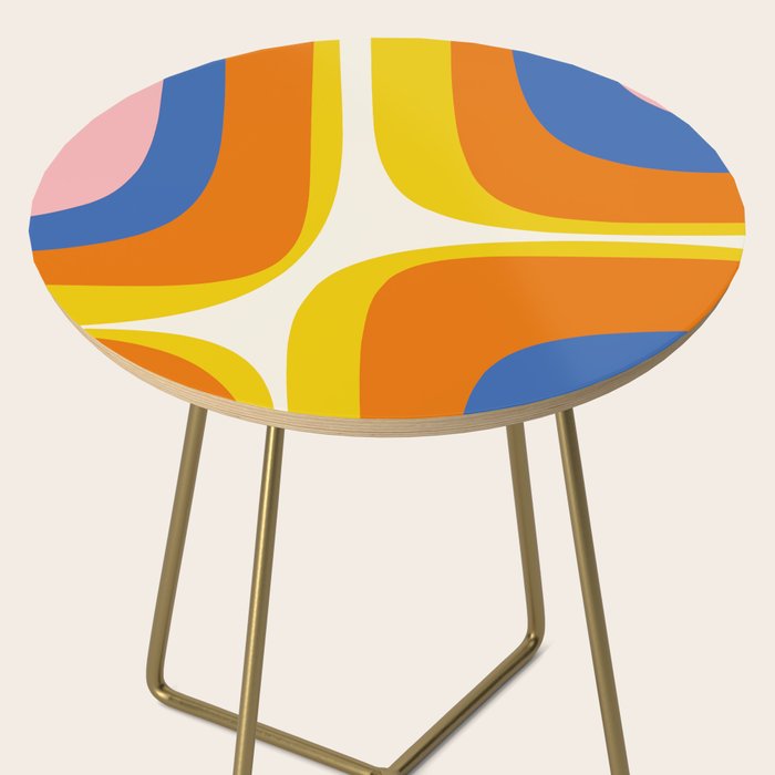Colorful Abstract Retro Groove Pop Pattern Side Table Gallery Image 2