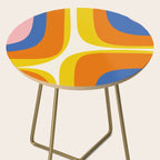 Colorful Abstract Retro Groove Pop Pattern Side Table Gallery Image 2