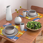 Colorful Abstract Retro Groove Pop Pattern Placemat Gallery Image 2