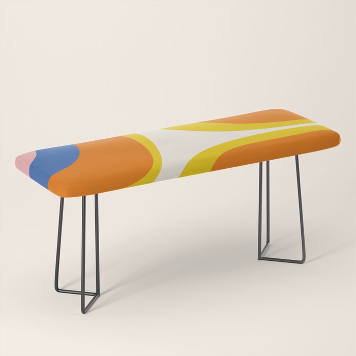 Colorful Abstract Retro Groove Pop Pattern Bench Gallery Image 1
