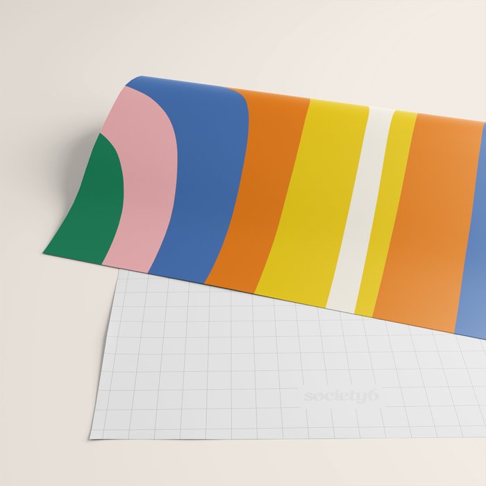 Colorful Abstract Retro Groove Pop Pattern Wrapping Paper Gallery Image 2
