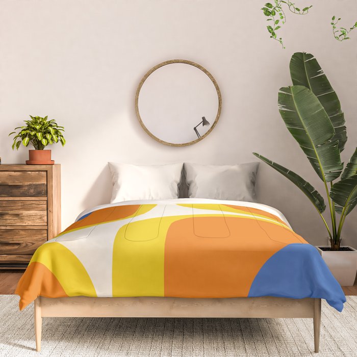 Colorful Abstract Retro Groove Pop Pattern Comforter Gallery Image 3
