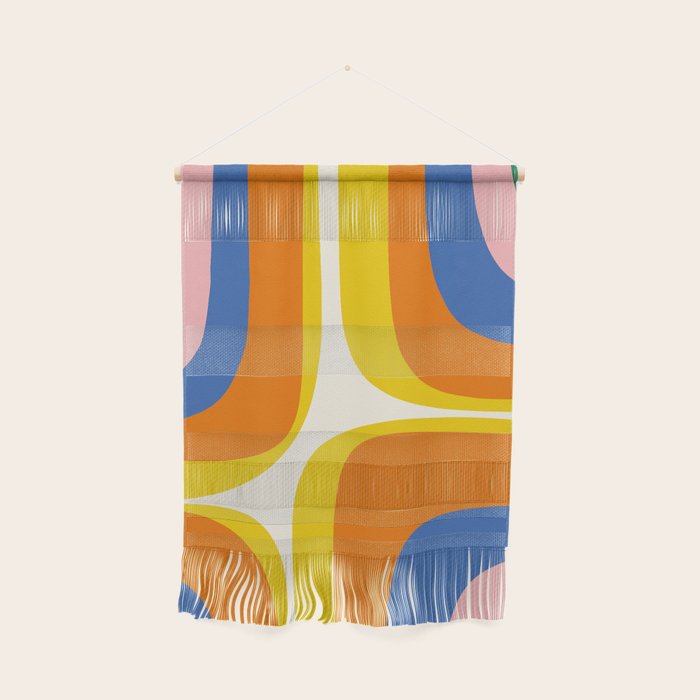 Colorful Abstract Retro Groove Pop Pattern Wall Hanging Gallery Image 1
