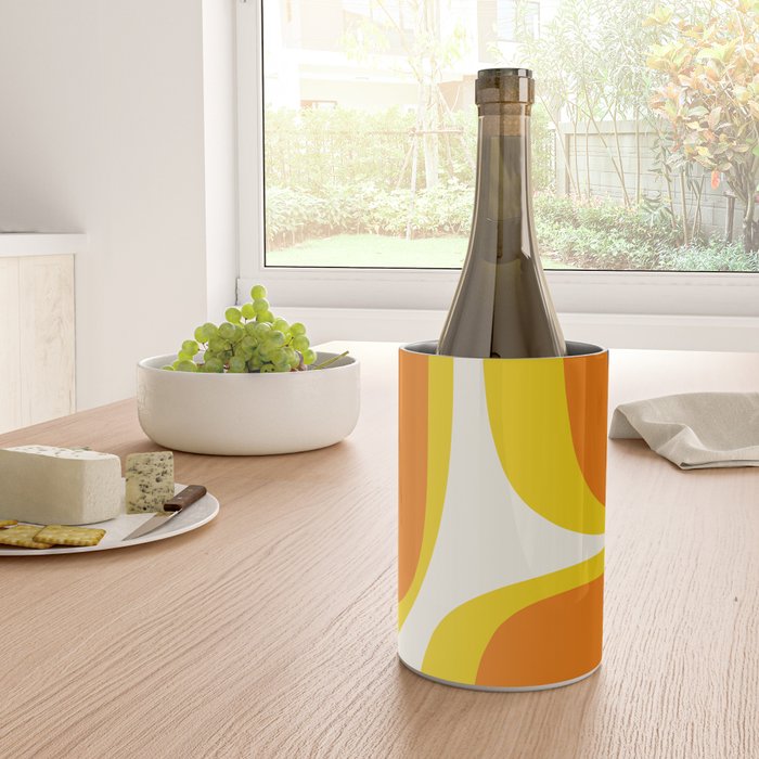 Colorful Abstract Retro Groove Pop Pattern Wine Chiller Gallery Image 4
