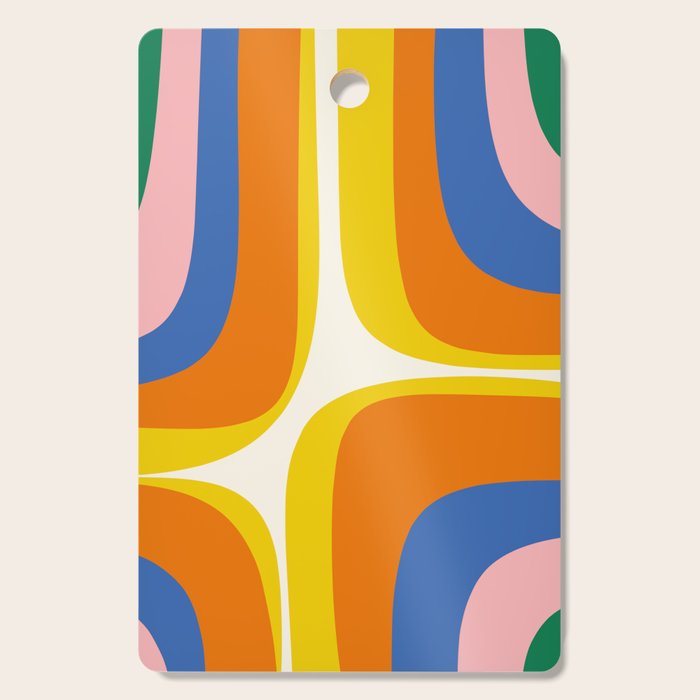 Colorful Abstract Retro Groove Pop Pattern Cutting Board Gallery Image 1