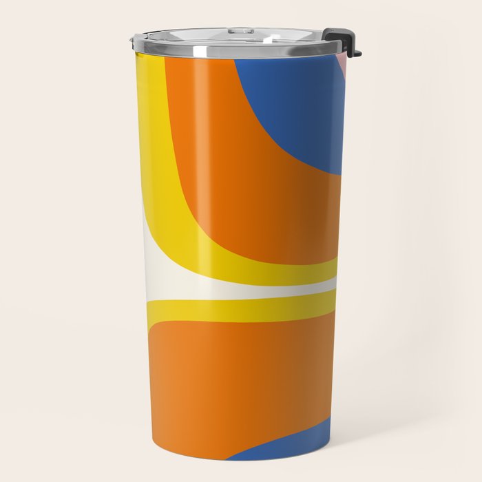 Colorful Abstract Retro Groove Pop Pattern Travel Mug Gallery Image 2