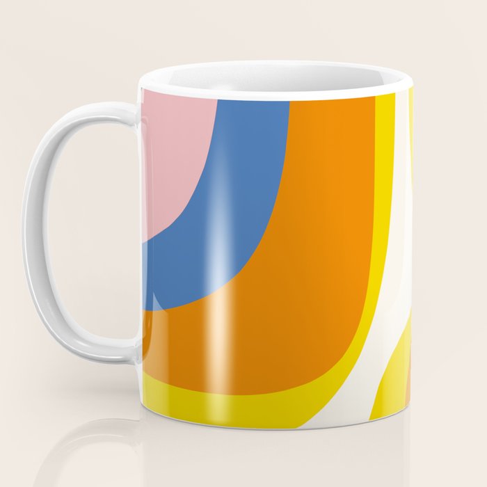 Colorful Abstract Retro Groove Pop Pattern Coffee Mug Gallery Image 3