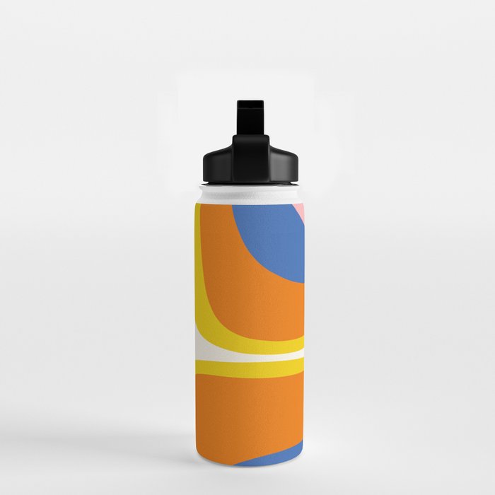Colorful Abstract Retro Groove Pop Pattern Water Bottle Gallery Image 2