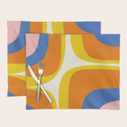 Colorful Abstract Retro Groove Pop Pattern Placemat Gallery Image 1