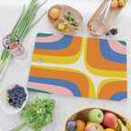Colorful Abstract Retro Groove Pop Pattern Cutting Board Gallery Image 2