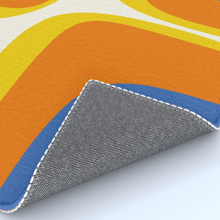 Colorful Abstract Retro Groove Pop Pattern Rug Gallery Image 4