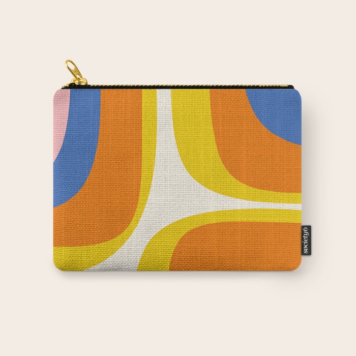 Colorful Abstract Retro Groove Pop Pattern Carry All Pouch Gallery Image 1