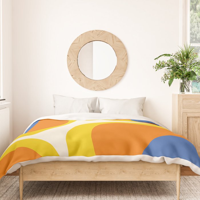 Colorful Abstract Retro Groove Pop Pattern Duvet Cover Gallery Image 3