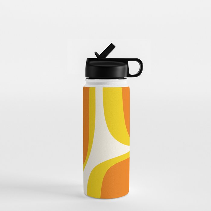 Colorful Abstract Retro Groove Pop Pattern Water Bottle Gallery Image 1