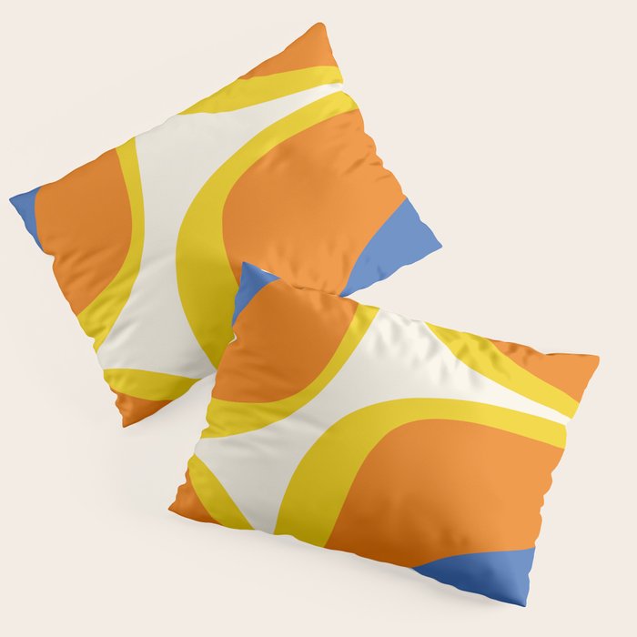 Colorful Abstract Retro Groove Pop Pattern Pillow Sham Gallery Image 3