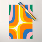 Colorful Abstract Retro Groove Pop Pattern Wrapping Paper Gallery Image 1