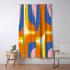 Colorful Abstract Retro Groove Pop Pattern Window Curtain Gallery Image 5