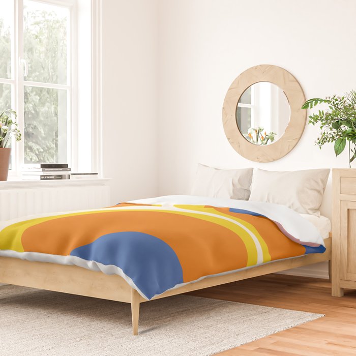 Colorful Abstract Retro Groove Pop Pattern Duvet Cover Gallery Image 2
