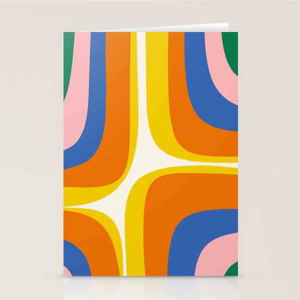 Colorful Abstract Retro Groove Pop Pattern Stationery Card Gallery Image 2