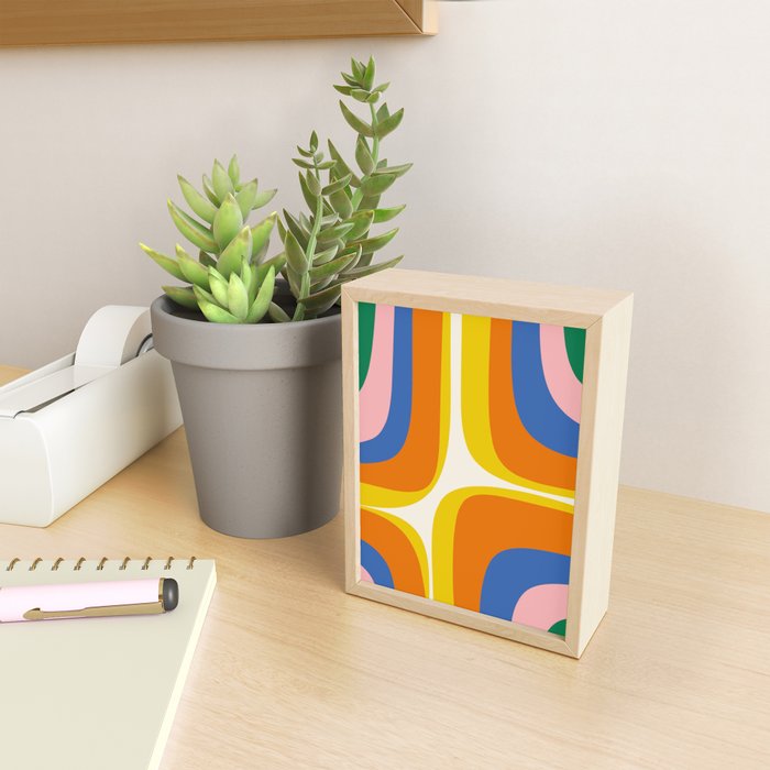 Colorful Abstract Retro Groove Pop Pattern Mini Art Print Gallery Image 2