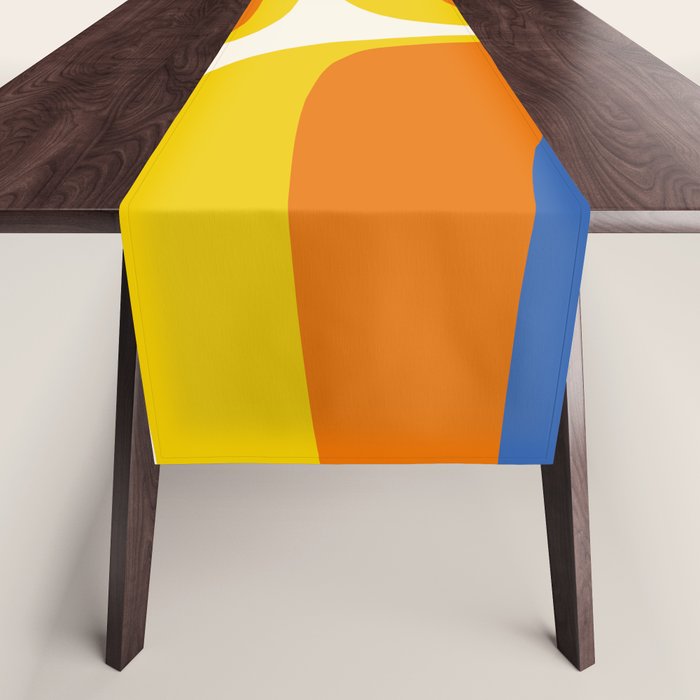 Colorful Abstract Retro Groove Pop Pattern Table Runner Gallery Image 1