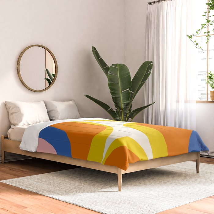 Colorful Abstract Retro Groove Pop Pattern Comforter Gallery Image 2