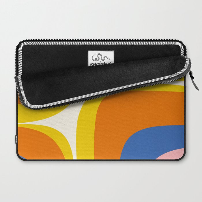 Colorful Abstract Retro Groove Pop Pattern Laptop Sleeve Gallery Image 2