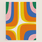 Colorful Abstract Retro Groove Pop Pattern Jigsaw Puzzle Gallery Image 1