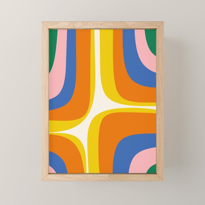 Colorful Abstract Retro Groove Pop Pattern Mini Art Print Gallery Image 1